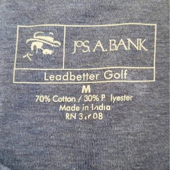 Jos. A. Bank Leadbetter Golf Polo M Blue Diamond Argyle Jacquard Preppy Classic - Picture 6 of 6